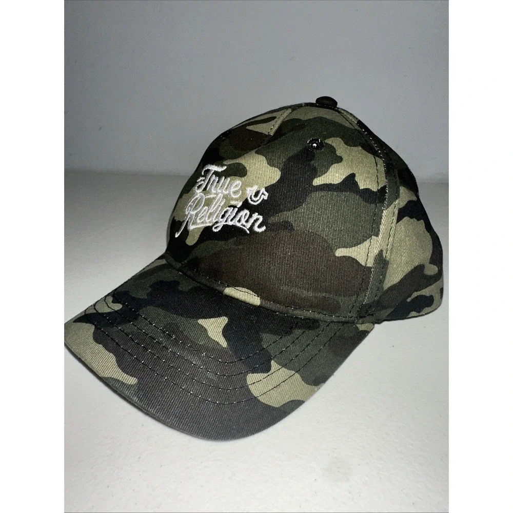True Religion Snap Back Hat‎ Camouflage 100% Cotton